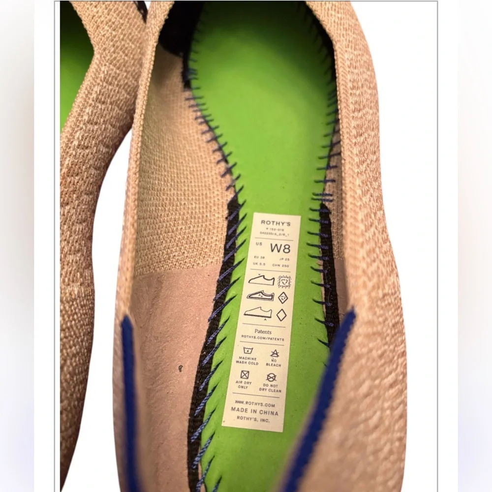 ROTHYS The Point Dune Captoe Flats Size 8 - Picture 6 of 7